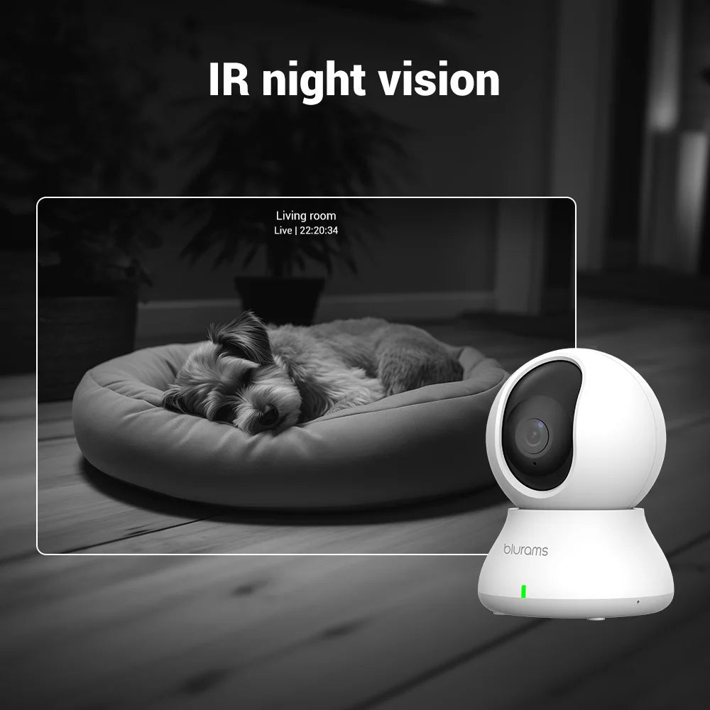 360° Indoor Pet Camera in White