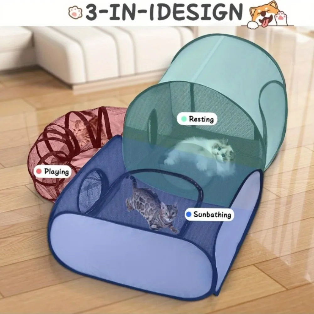 Foldable Cat Play Tent