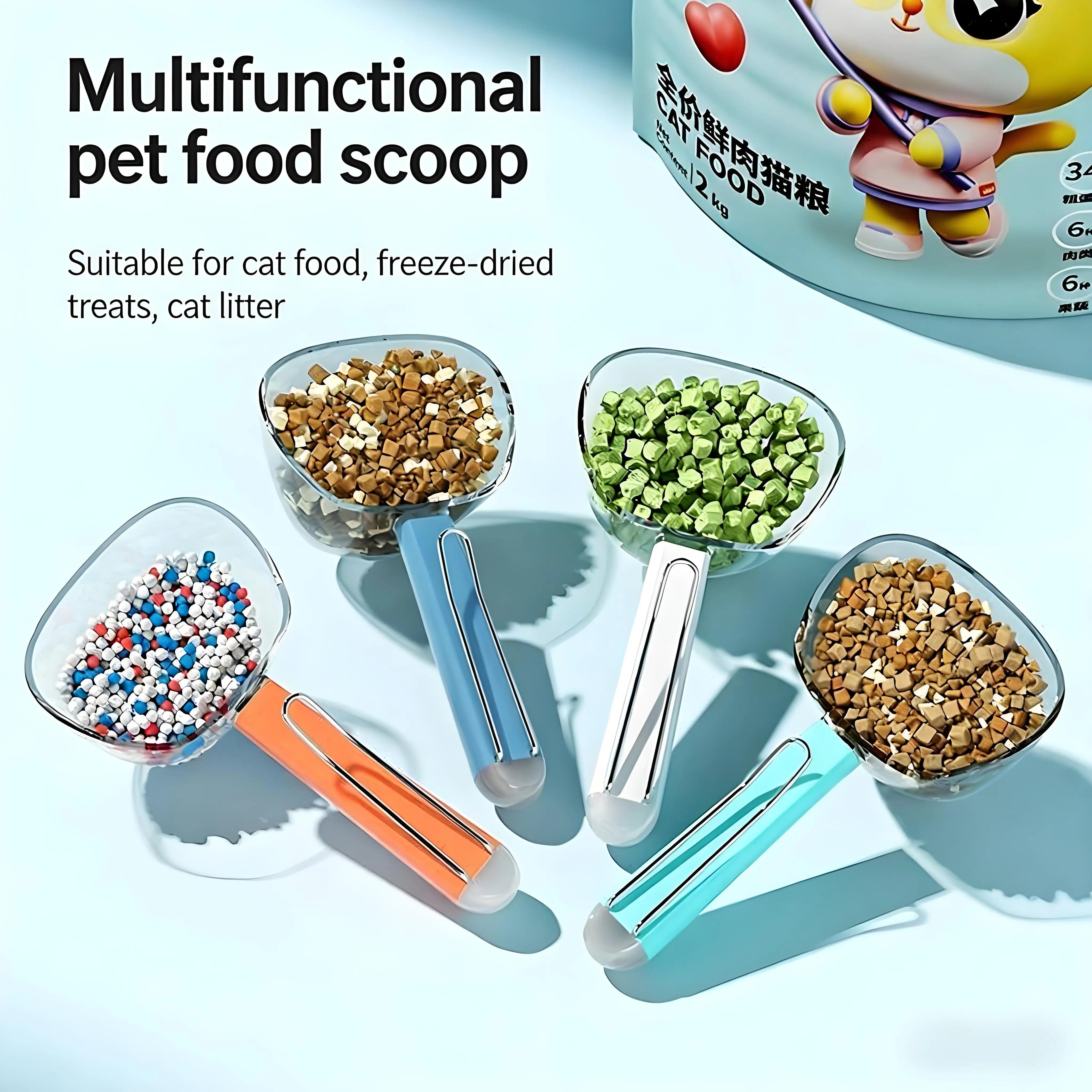 Pet Food Measuring Scoop with Clip