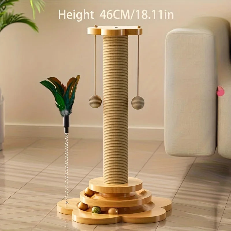 Wooden Cat Scratching Toy