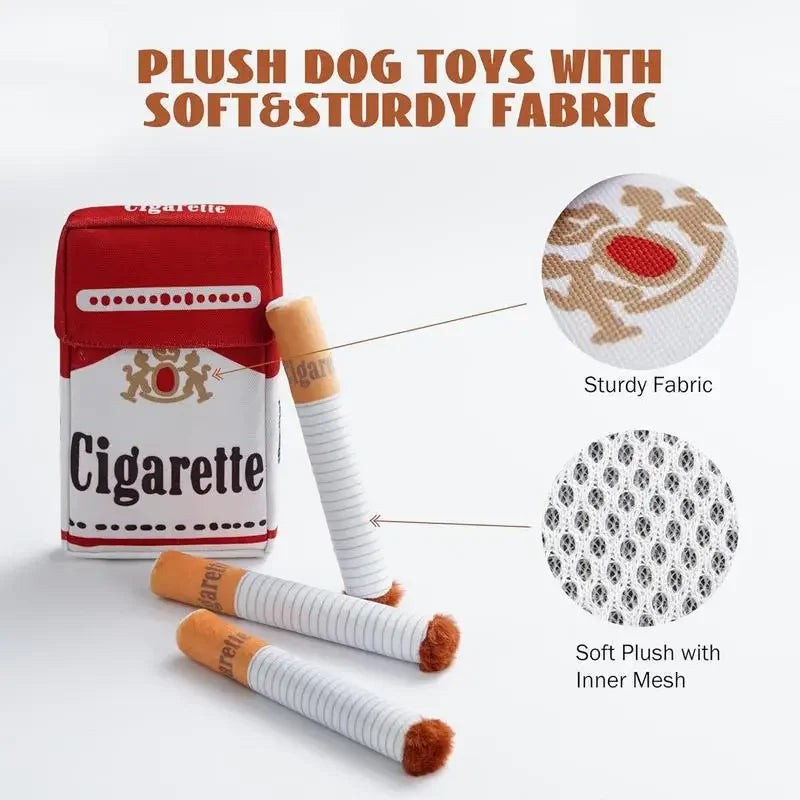 Funny Plush Cigarette Dog Toy