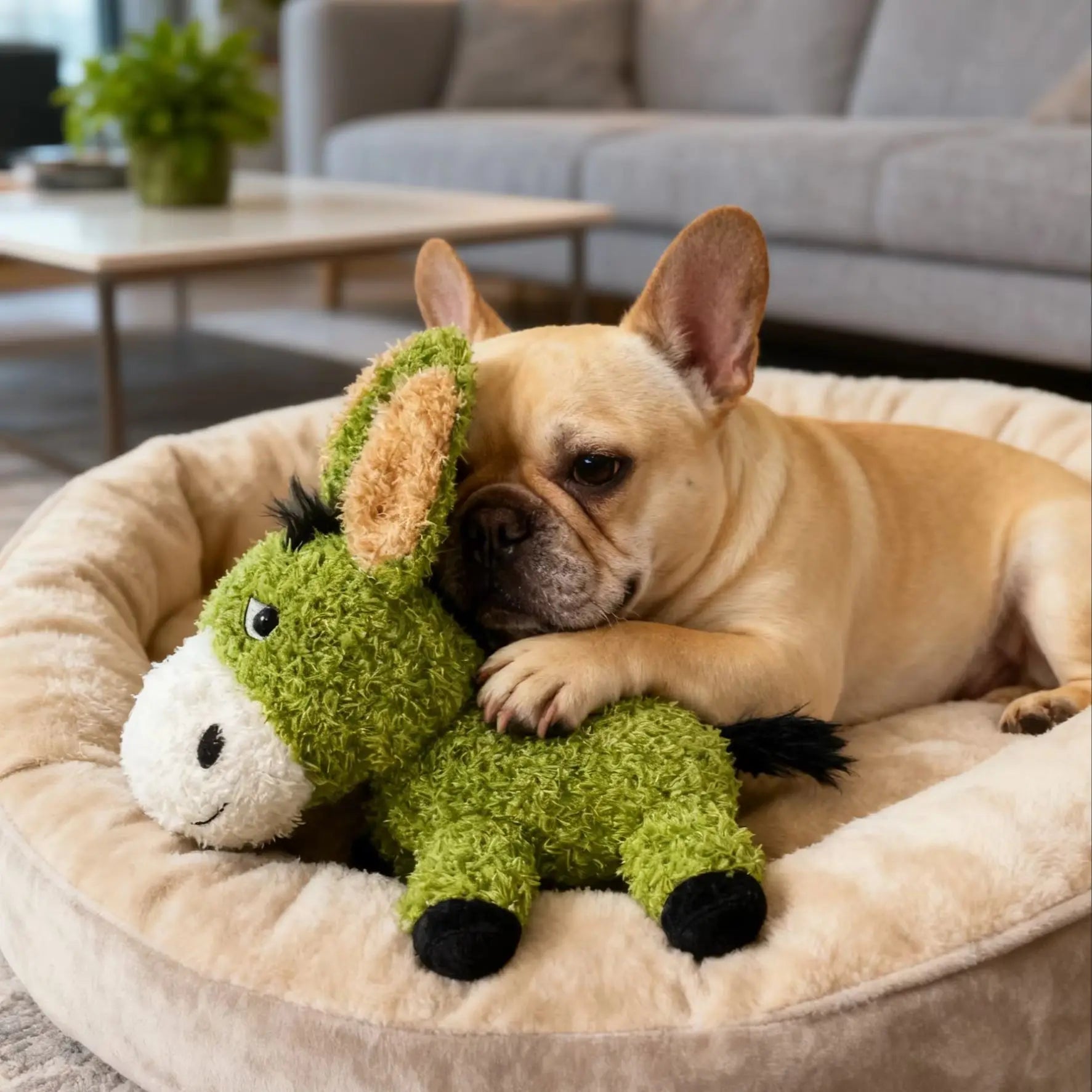 Interactive Plush Donkey Dog Toy