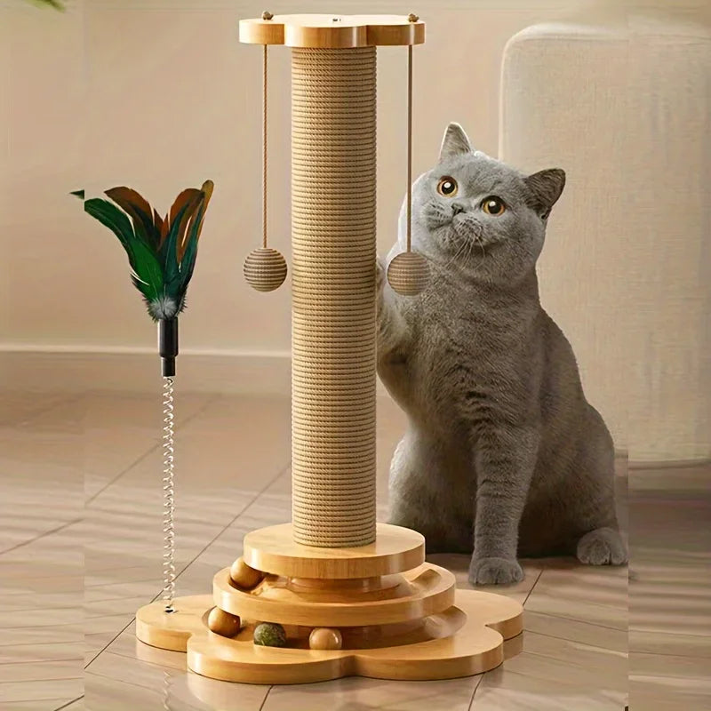 Wooden Cat Scratching Toy