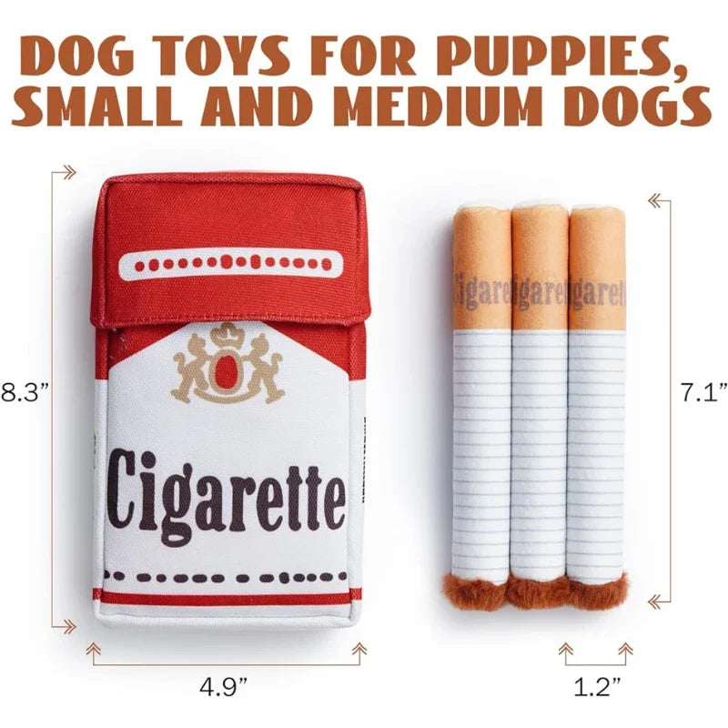 Funny Plush Cigarette Dog Toy