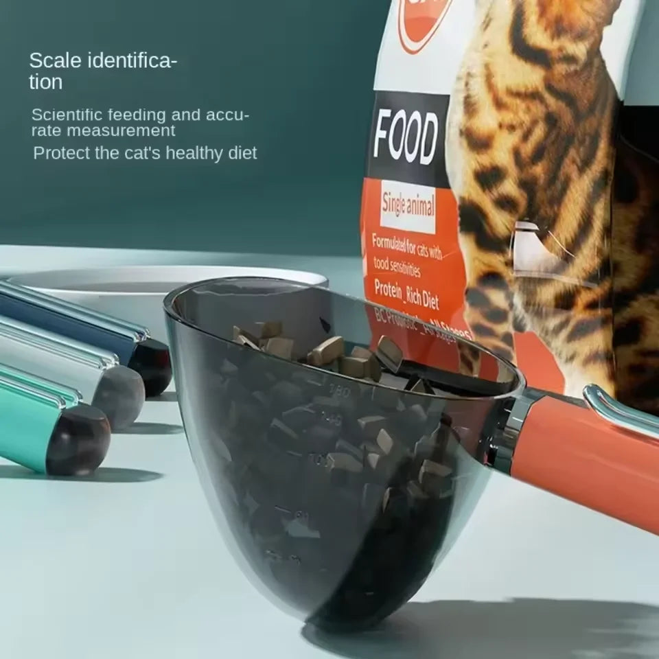 Pet Food Measuring Scoop with Clip