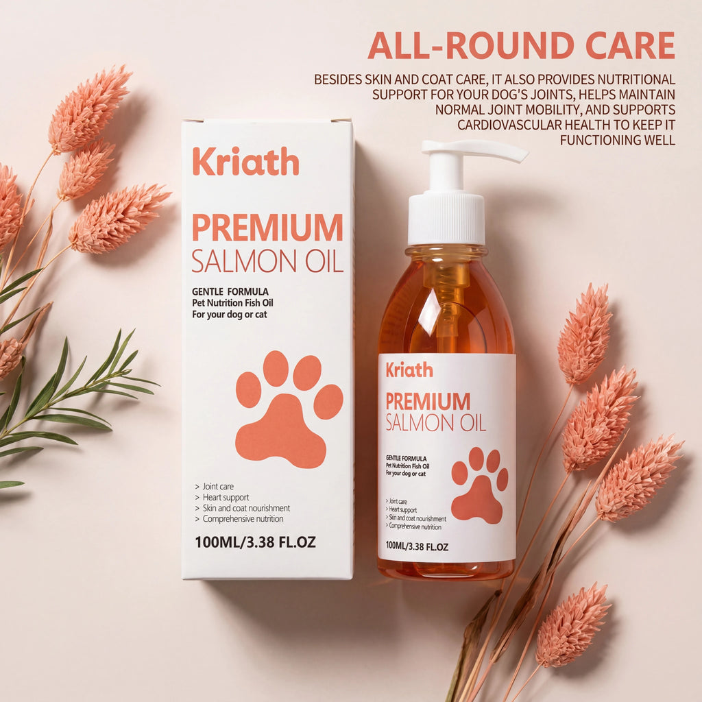 100ml Pure Salmon Oil for Dogs and Cats Omega 3 Fatty Acids Liquid Skin and Coat Supplement Joint Support Pet Health Supplies
