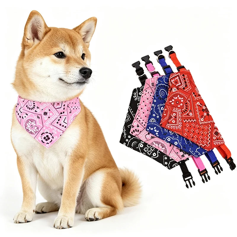 Printed Adjustable Pet Bandana