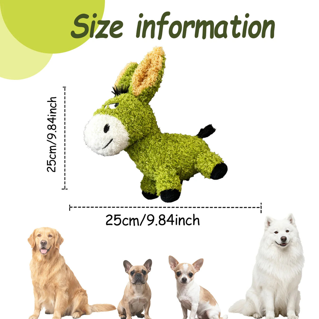 Interactive Plush Donkey Dog Toy