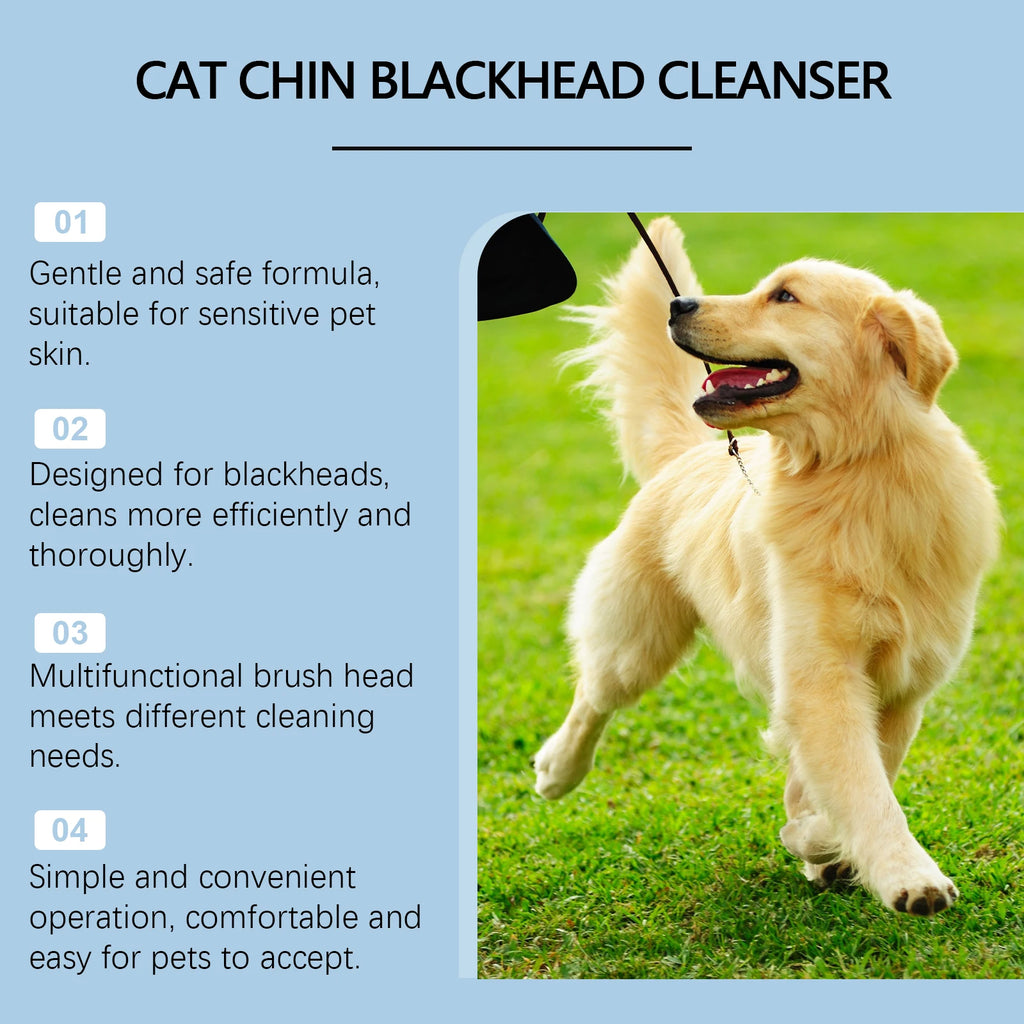 2-in-1 Pet Chin & Dental Care Kit Blackhead Chin Clean Lotion Tartar Oral Fresh Breath Oral Hygiene Dog Cat Tooth Stain Remover