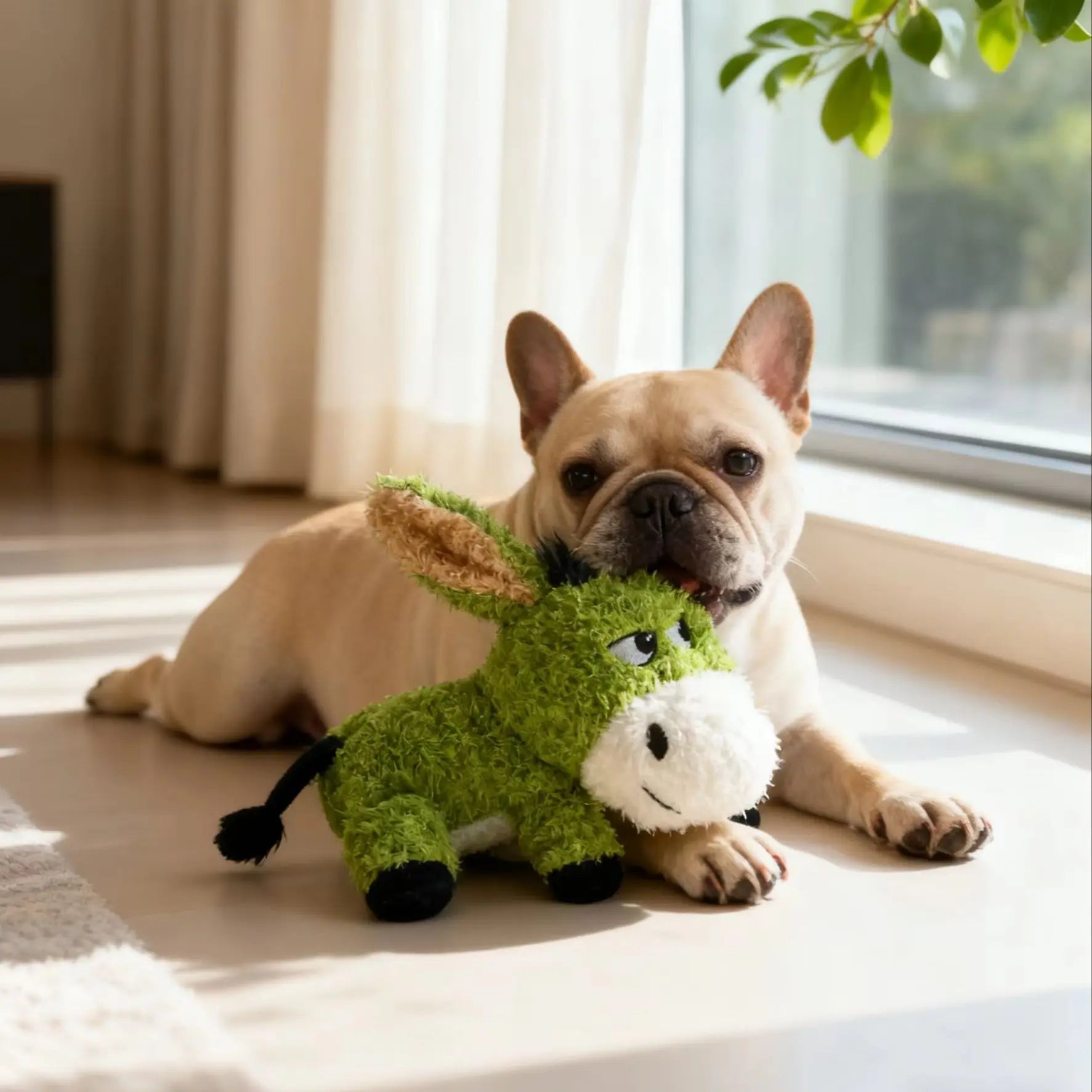 Interactive Plush Donkey Dog Toy