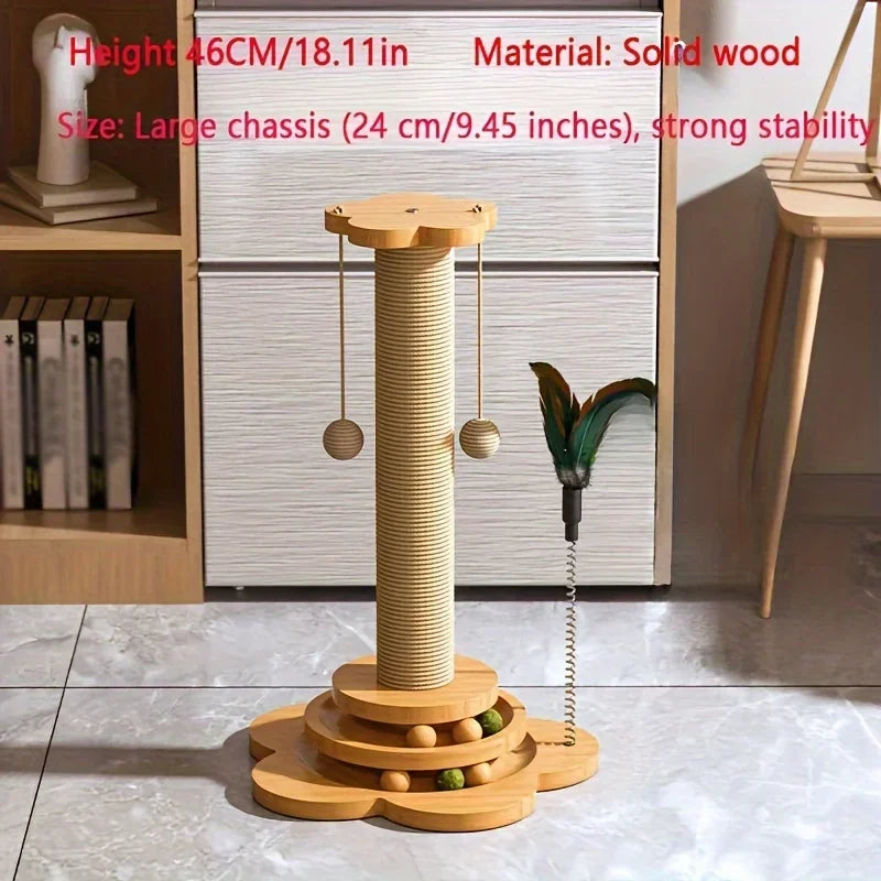 Wooden Cat Scratching Toy