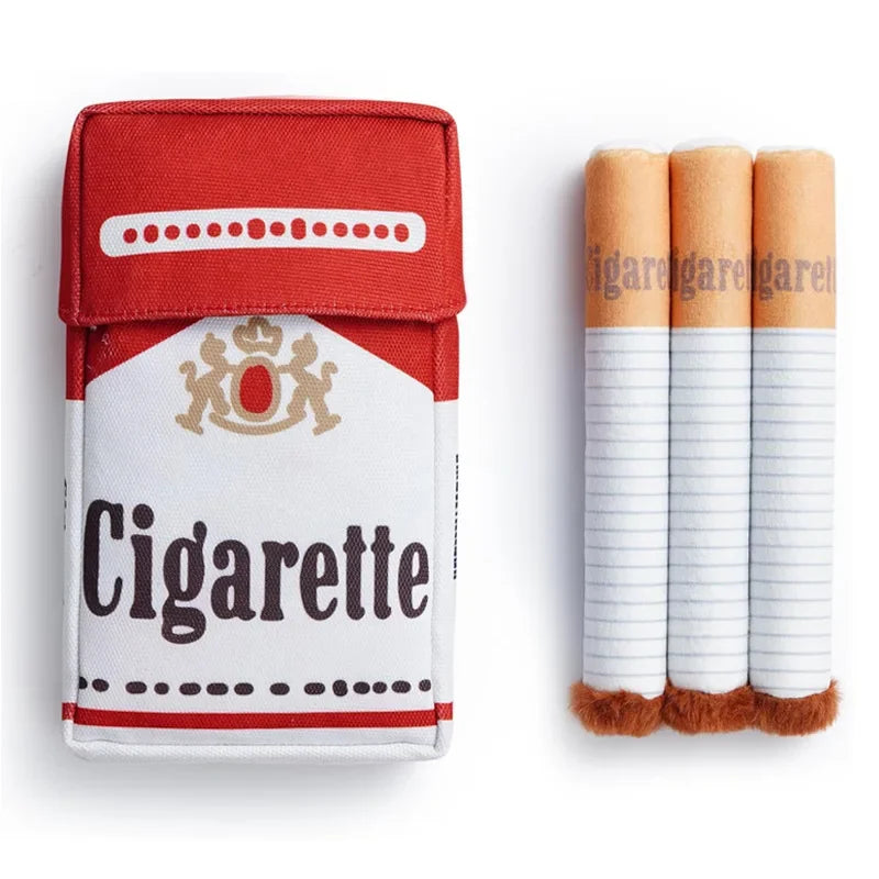 Funny Plush Cigarette Dog Toy