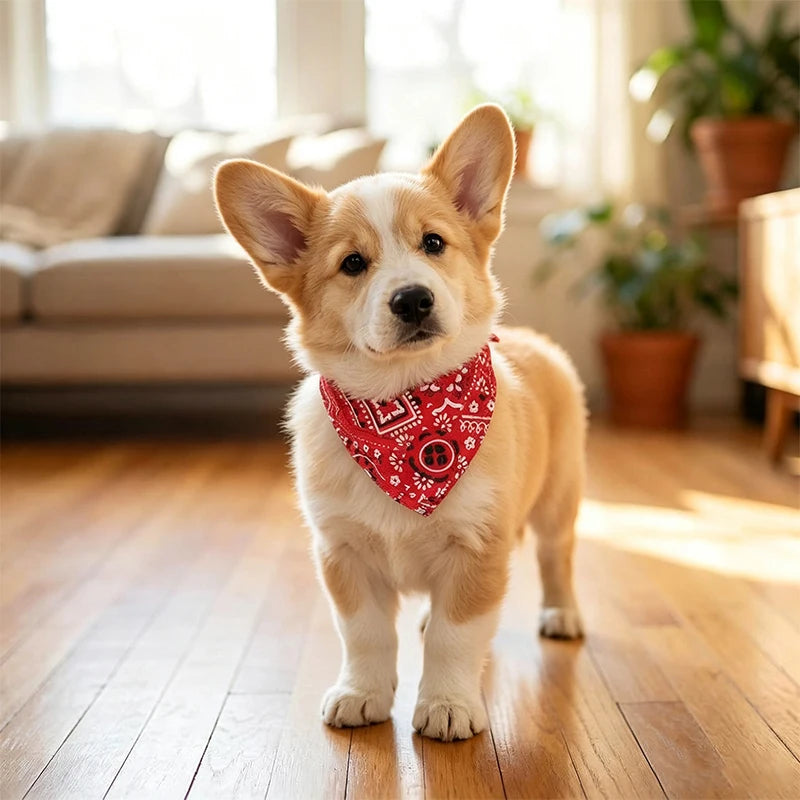 Printed Adjustable Pet Bandana